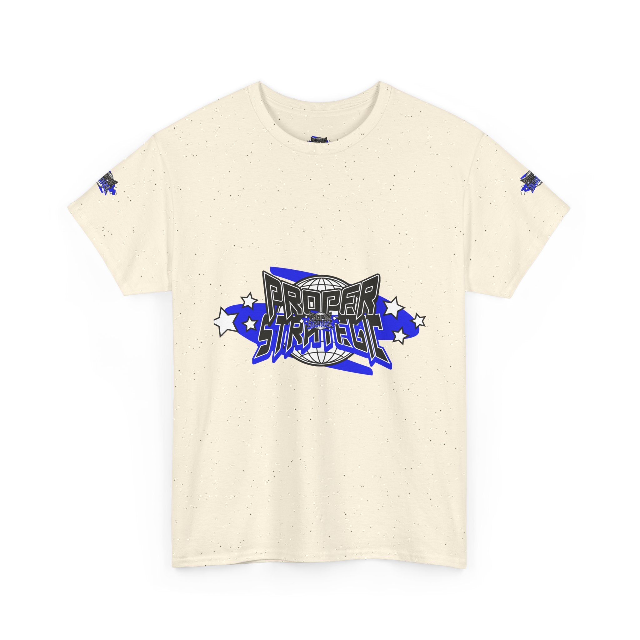 Proper 'Strategic' Graphic Tee — Retro Blue Streetwear T‑Shirt
