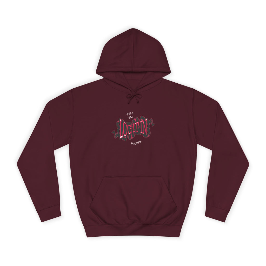'Log it in'Hoodie for Unisex, Casual Wear, Trendy Apparel, Perfect for Everyday wear, Comfortable Fit