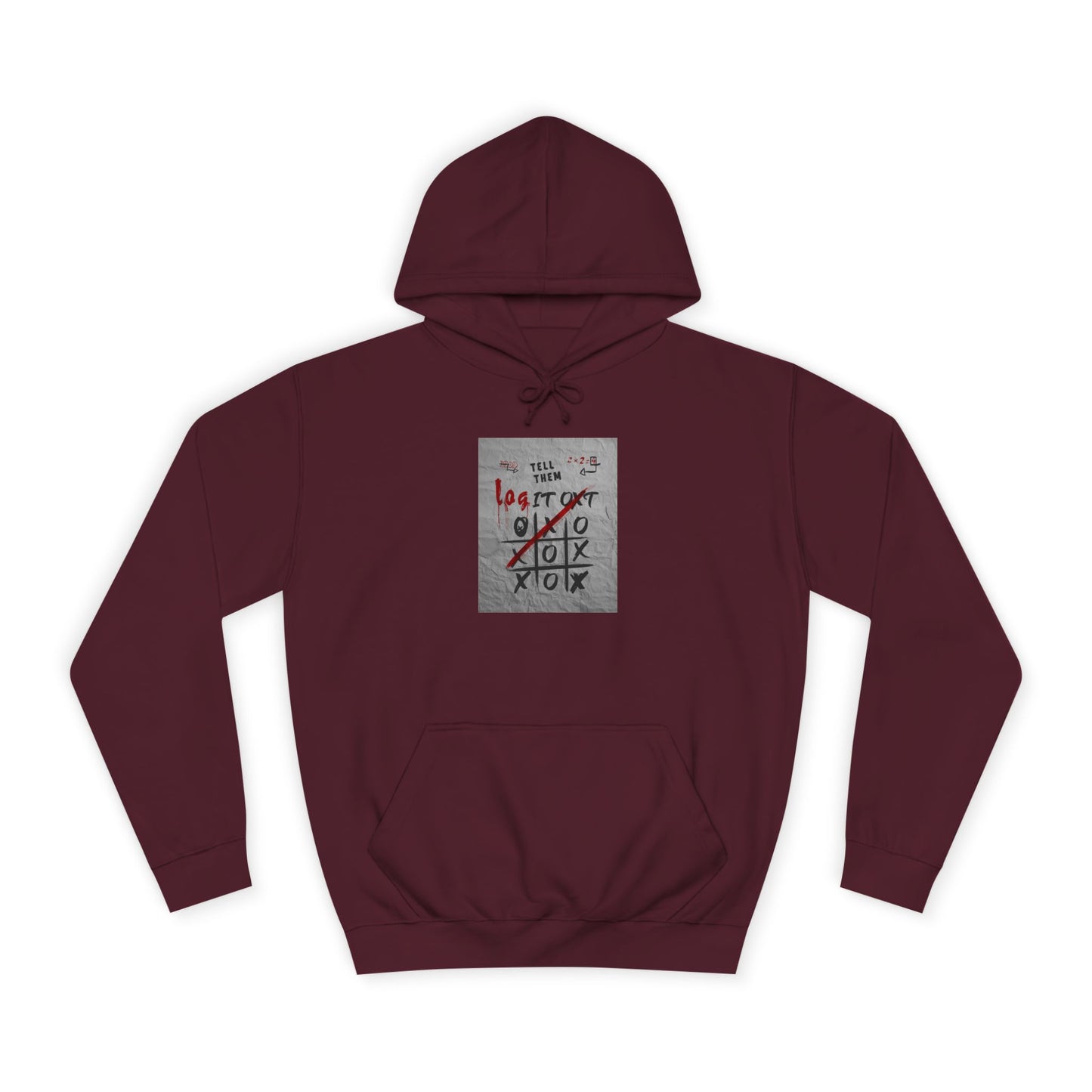 Unisex Log it out Hoodie with Graffiti Design - Trendy Sweatshirt, Custom Gear, Casual Wear, Gift for Cozy Layering