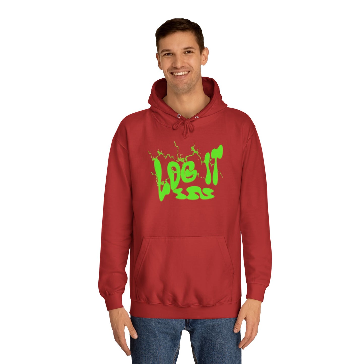 Unisex Hoodie with 'Log It in' Design, Cozy Casual Sweater for Trendy wear, Gift for Comfortable Everyday Wear