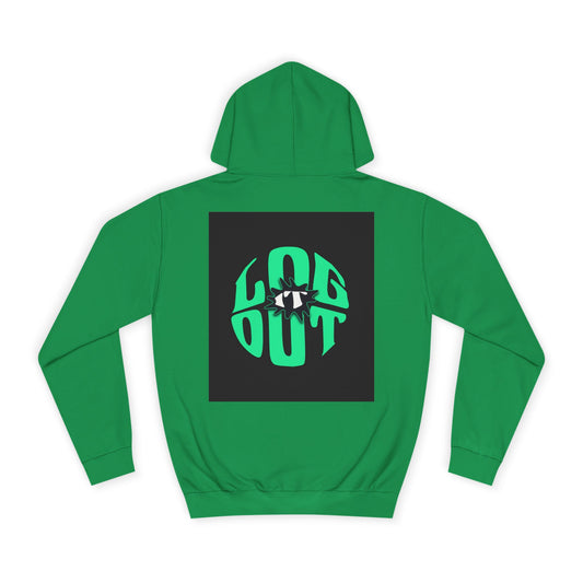 Unisex Hoodie with 'LOG IT OUT' Design, Casual Streetwear, Cool Gift, Cozy Lounge Wear, Perfect for Fall