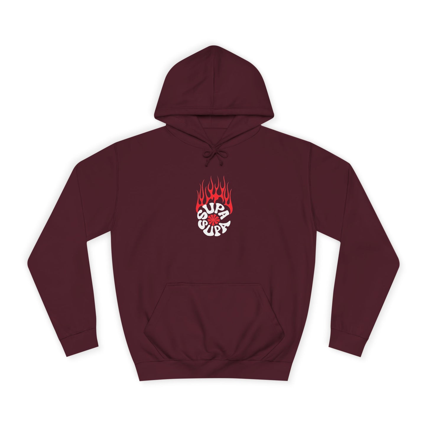 Unisex Flame Supa Supa Graphic Hoodie - Casual Streetwear