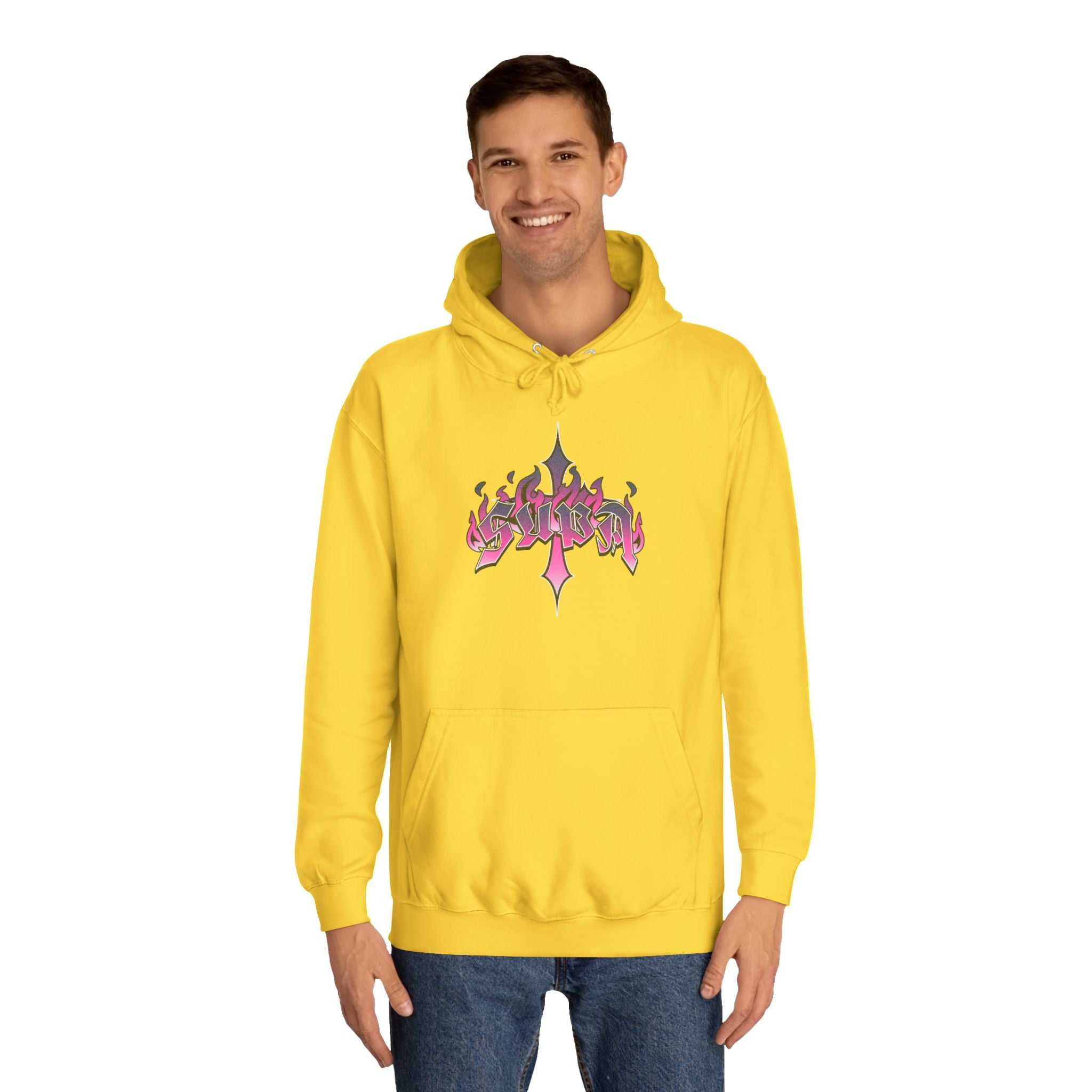 Trendy Unisex Supa Hoodie with Bold Graphic Design