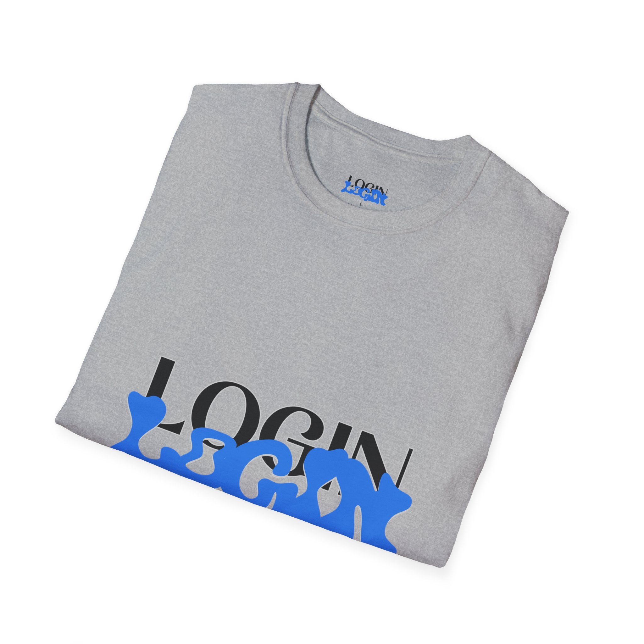 Login Graphic T-Shirt — Blue Drip Logo Tee