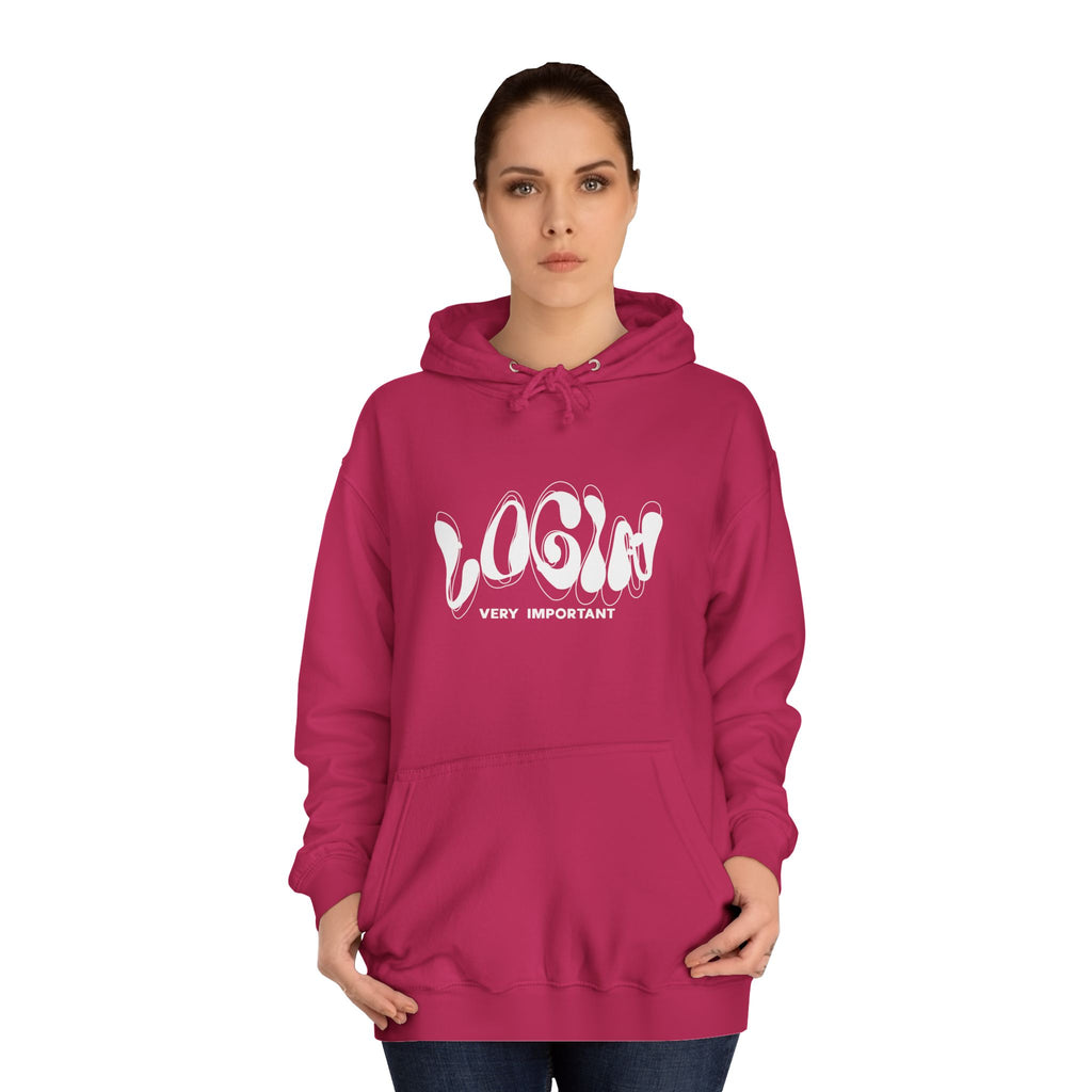 Cool College Unisex Hoodie - LOGIN, Apparel, Funny Hoodie, Gift, Cozy Wear,Trendy Fashion