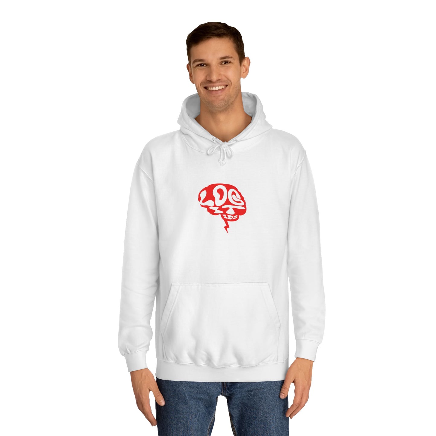 Unisex Log it in Hoodie with Unique Brain Design, Casual Wear, Trendy Apparel, Festive Occasions, Graphic Hoodie