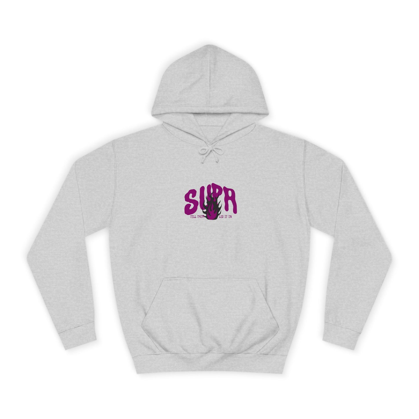 Trendy Unisex SUPA Hoodie with Unique Flame Design - Perfect for Any One, Casual Wear, Gifts, Streetwear, or Events