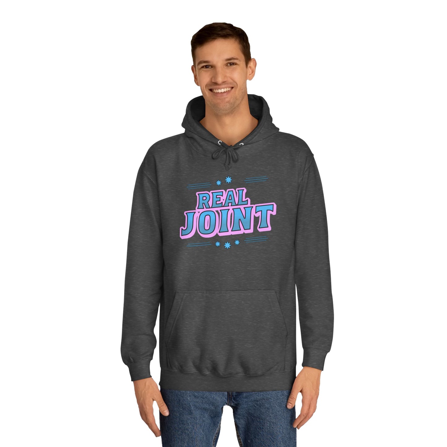 Unisex Hoodie - 'Real Joint' Graphic Sweatshirt for Casual Style