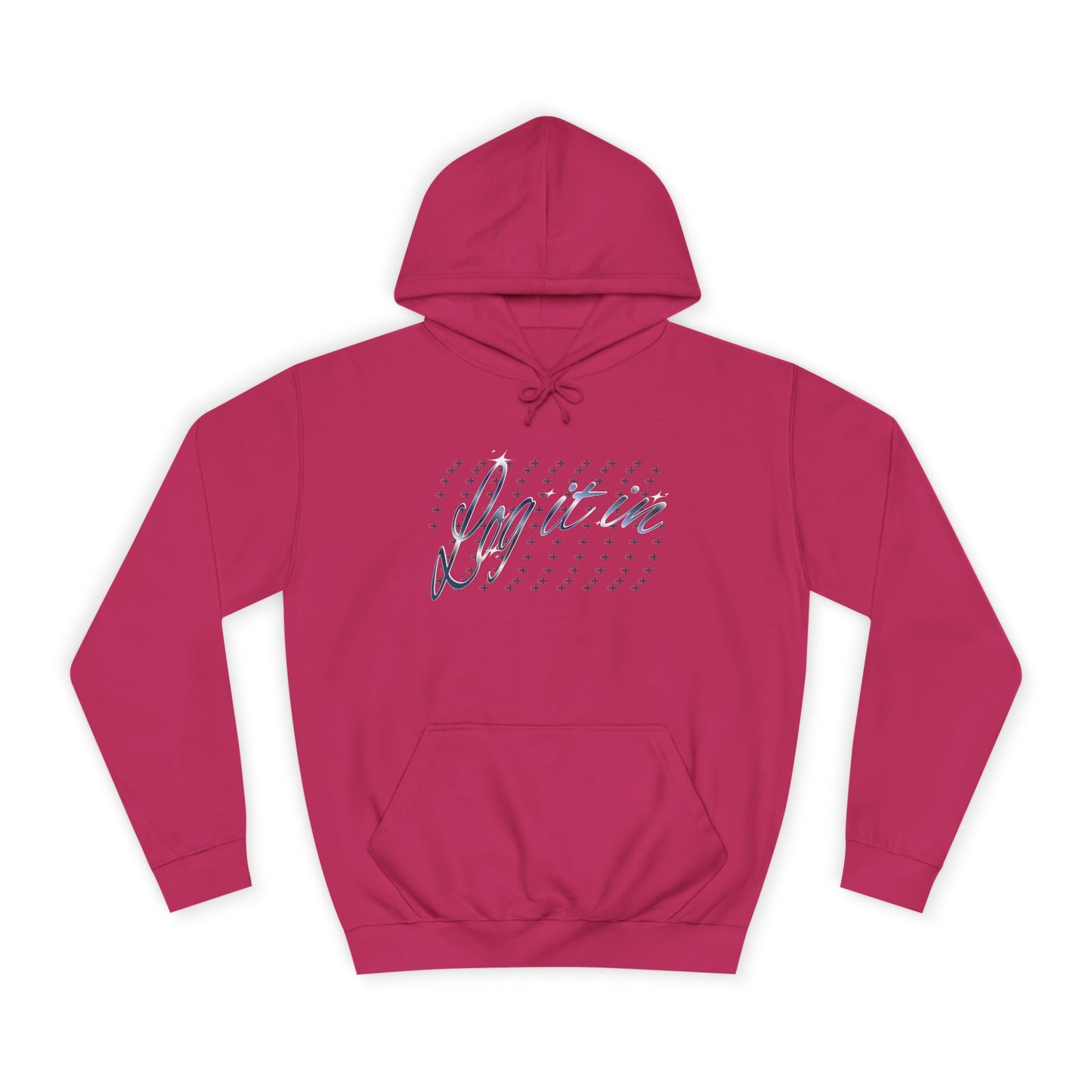 Unisex 'Log it in' Hoodie with Playful Design, Cozy Apparel, Casual Style for Everyone, Great for Gifts and Casual Events