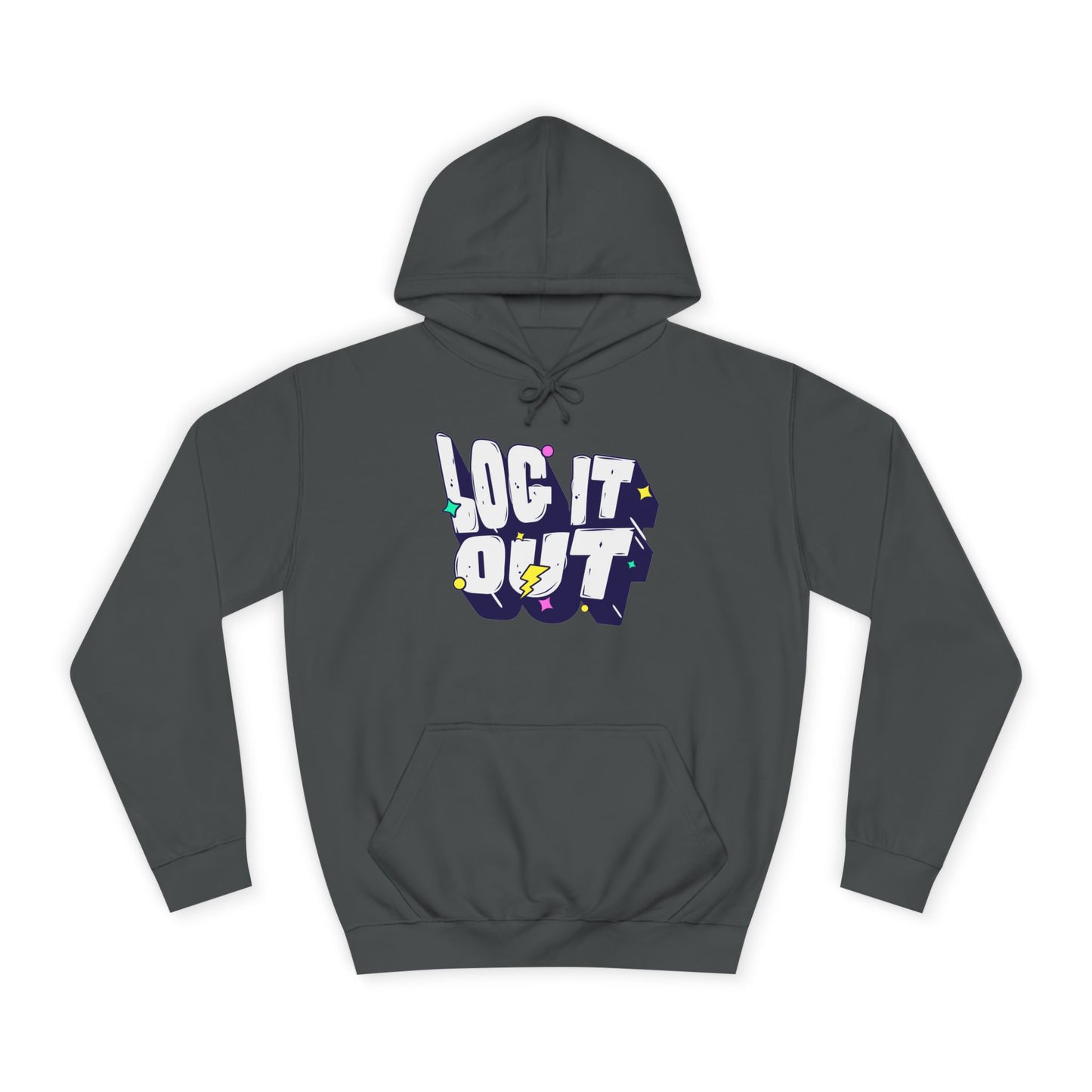 Unisex Hoodie with 'LOC IT OUT' Graphic, Cozy Casual Wear, Perfect for Events, Great Gift Idea