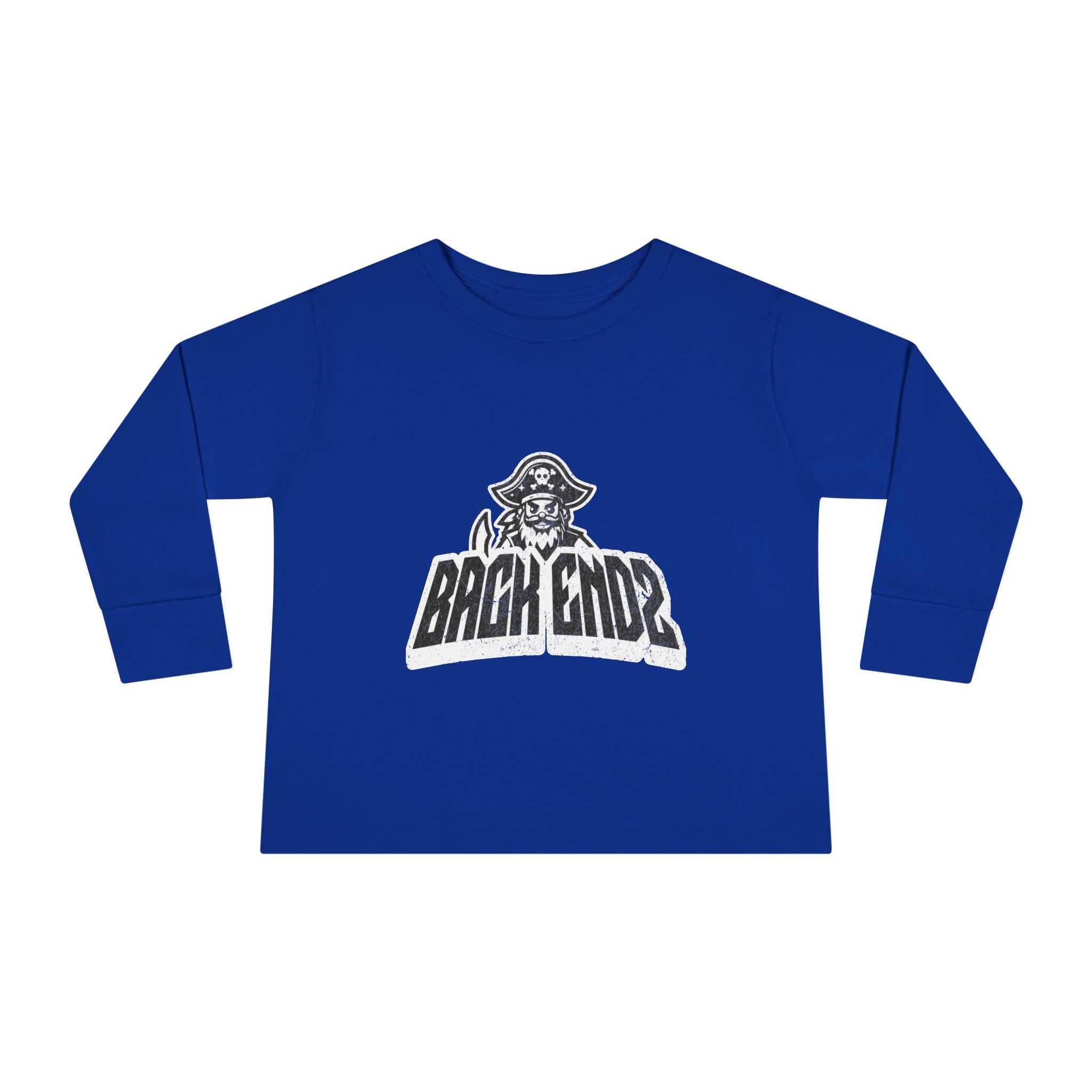 Toddler Long Sleeve Tee — Pirate Skull "Back Endz" Graphic