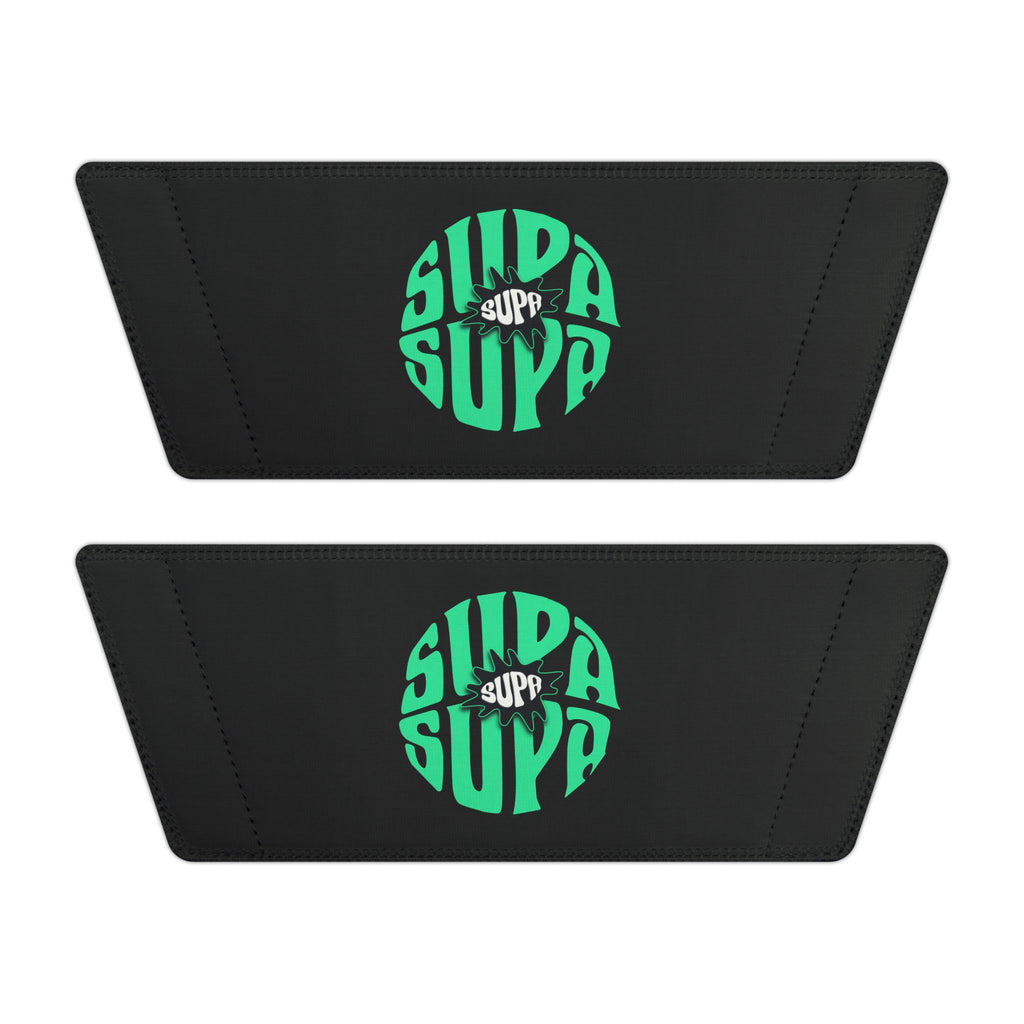 Slide Sandals — Supa Supa Removable‑Strap Slides with Aqua Circular 'Slides' Graphic