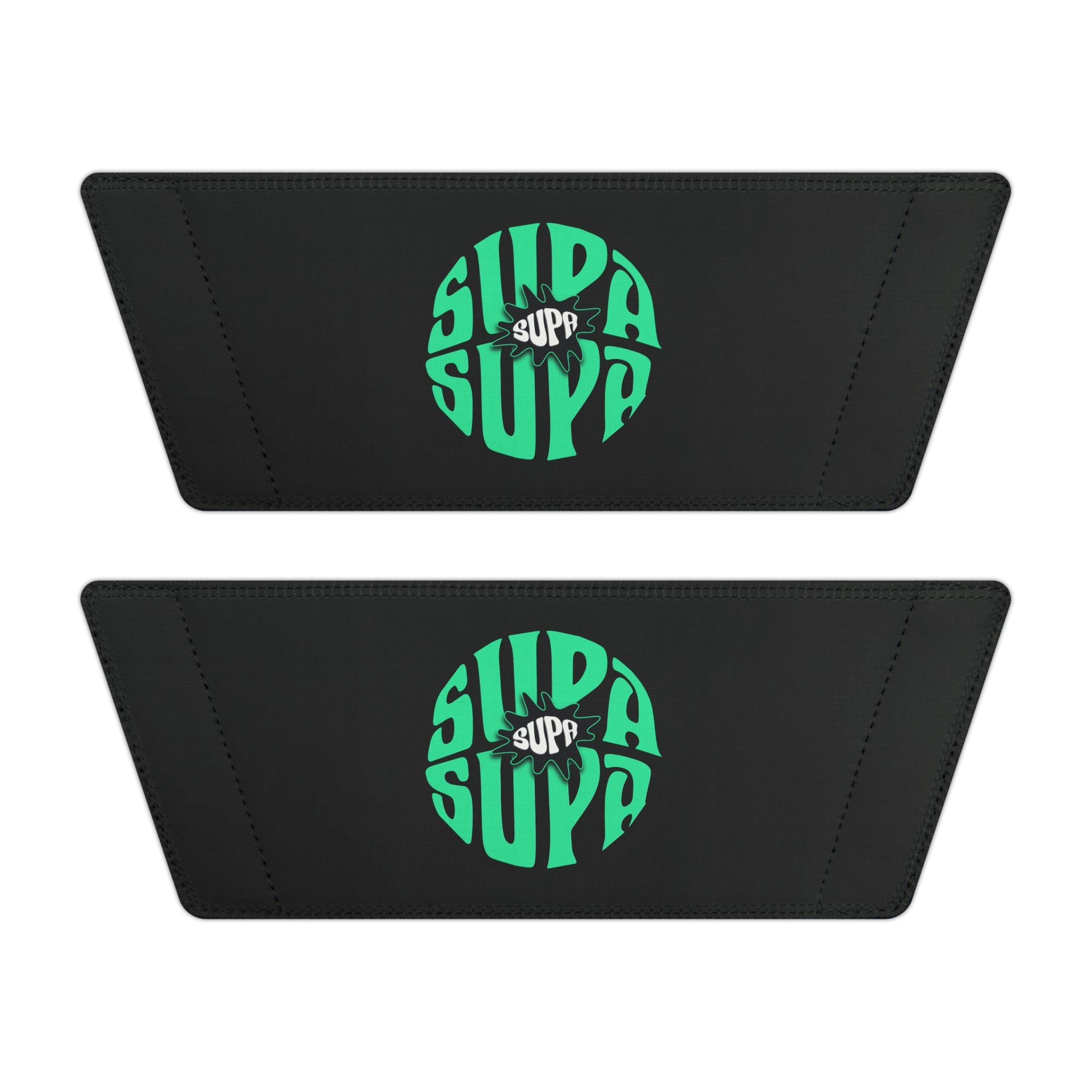 Slide Sandals — Supa Supa Removable‑Strap Slides with Aqua Circular 'Slides' Graphic