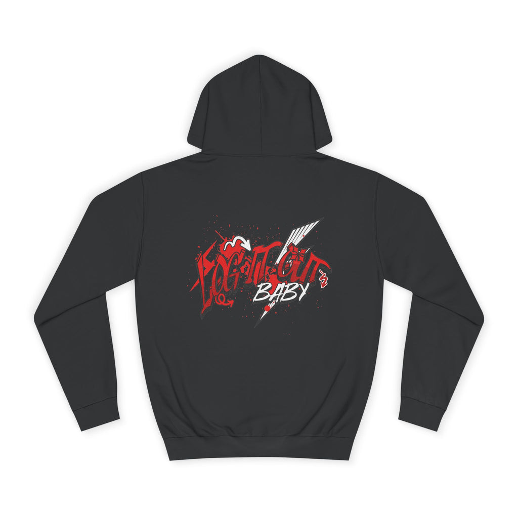 Trendy Log it out Hoodie, Graphic Sweatshirt, Unisex Casual Wear, Stylish Streetwear, Great for Gift Giving