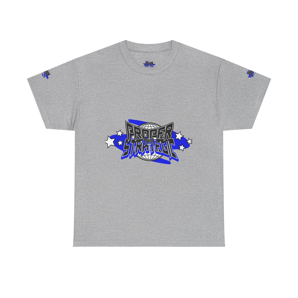 Proper 'Strategic' Graphic Tee — Retro Blue Streetwear T‑Shirt