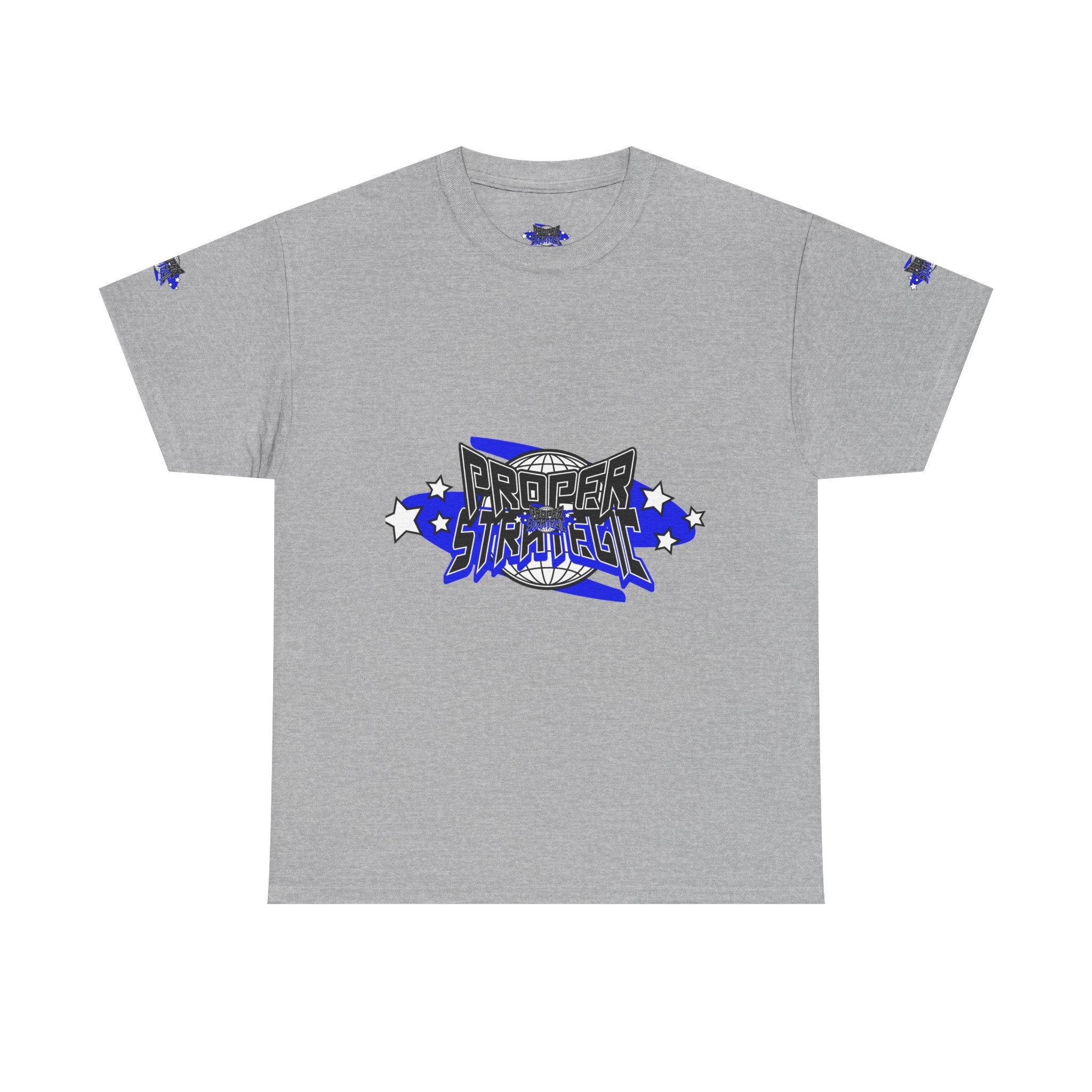 Proper 'Strategic' Graphic Tee — Retro Blue Streetwear T‑Shirt