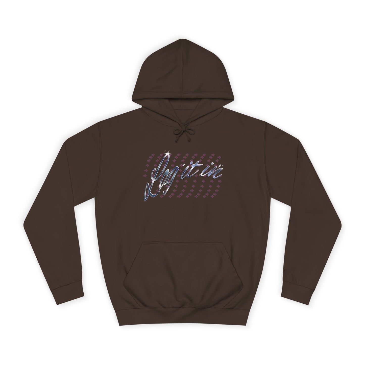 Unisex 'Log it in' Hoodie with Playful Design, Cozy Apparel, Casual Style for Everyone, Great for Gifts and Casual Events
