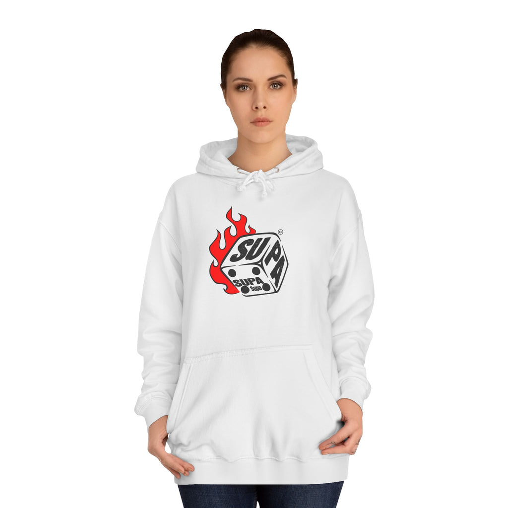 Cool Fire Graphic Unisex SUPA Hoodie, Apparel, Streetwear, Casual Wear, Unique Hooded Sweatshirt