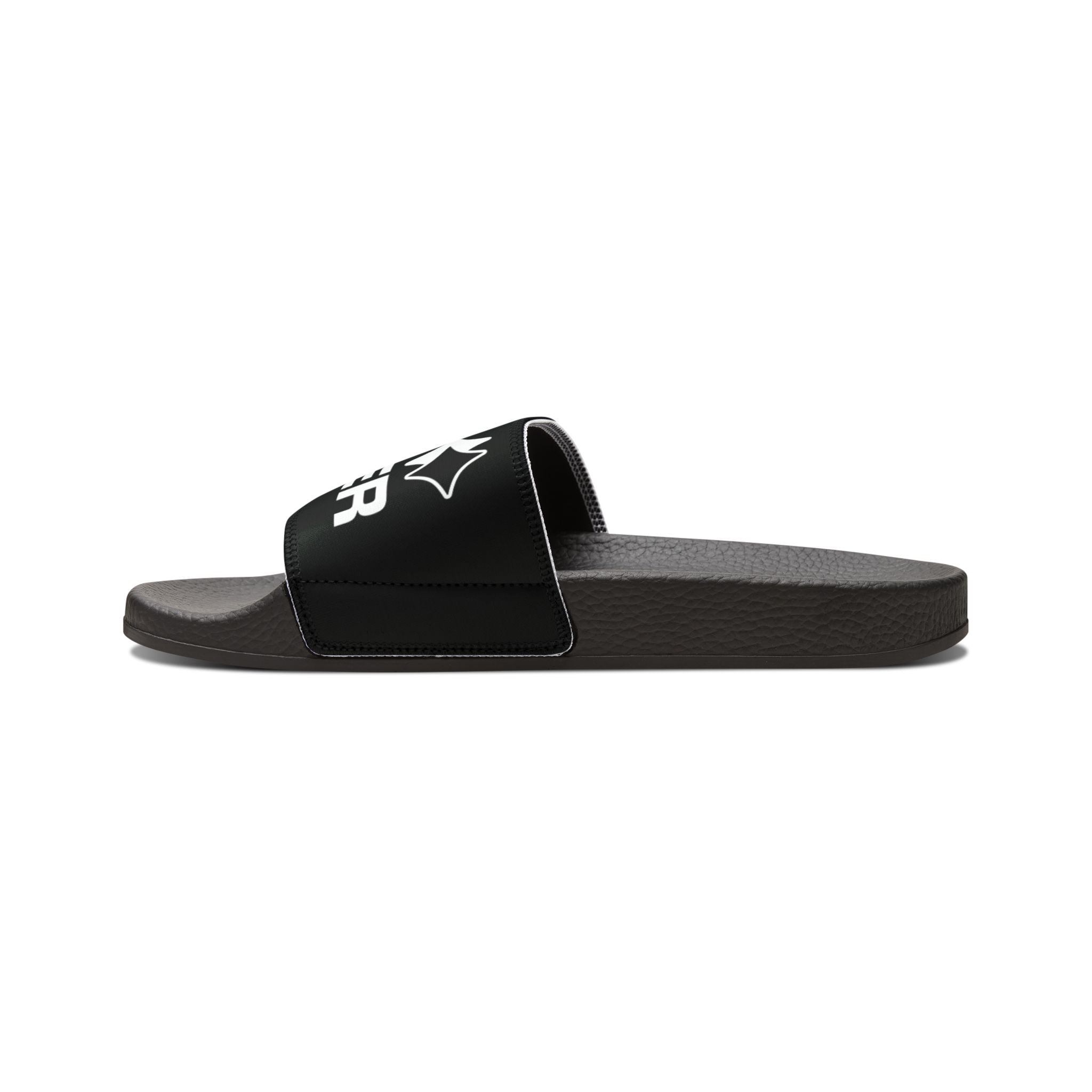 Women's Removable-Strap Slide Sandals — "Real Proper" Black Pool & Casual Beach Slides