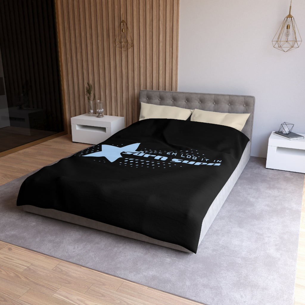"Tell em log it in" Star Microfiber Duvet Cover — Retro Pop Graphic Bedding