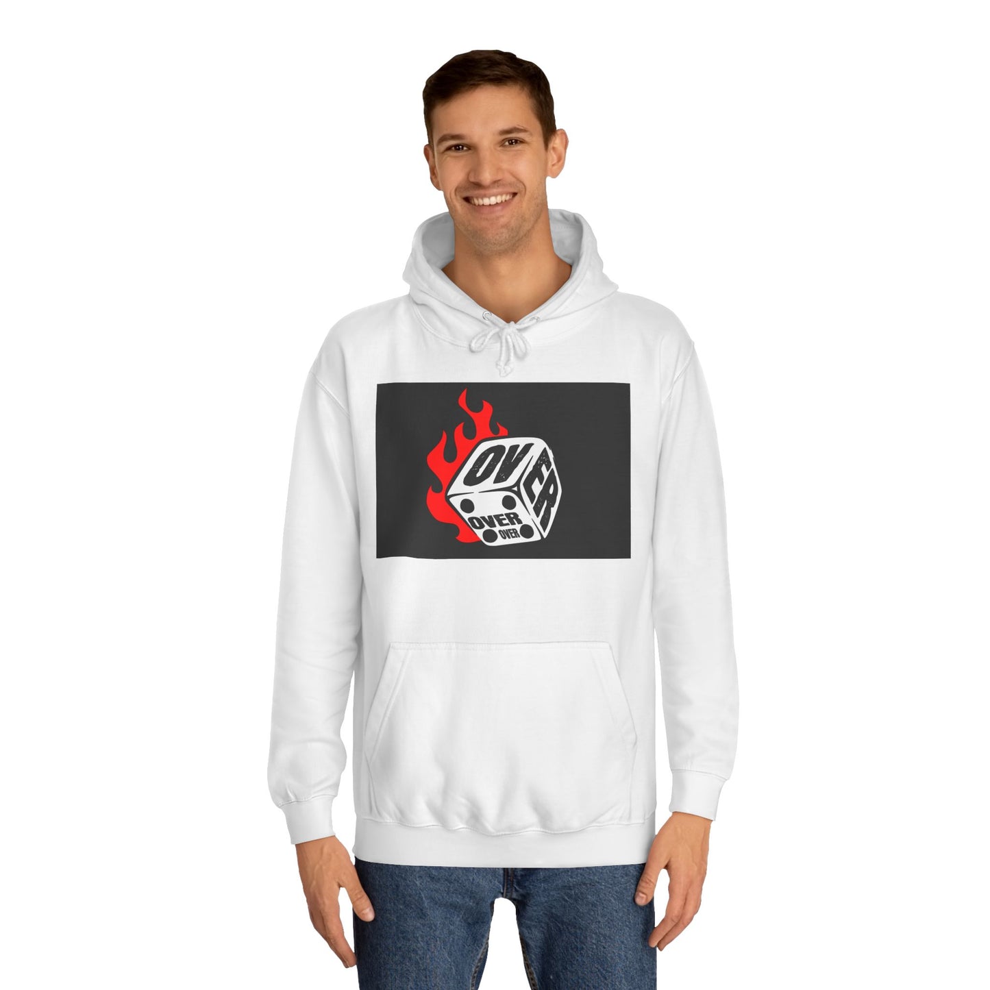 OVER Graphic Hoodie, Oversized Sweatshirt, Trendy Unisex Hoodie, Gift, Casual Layering Top