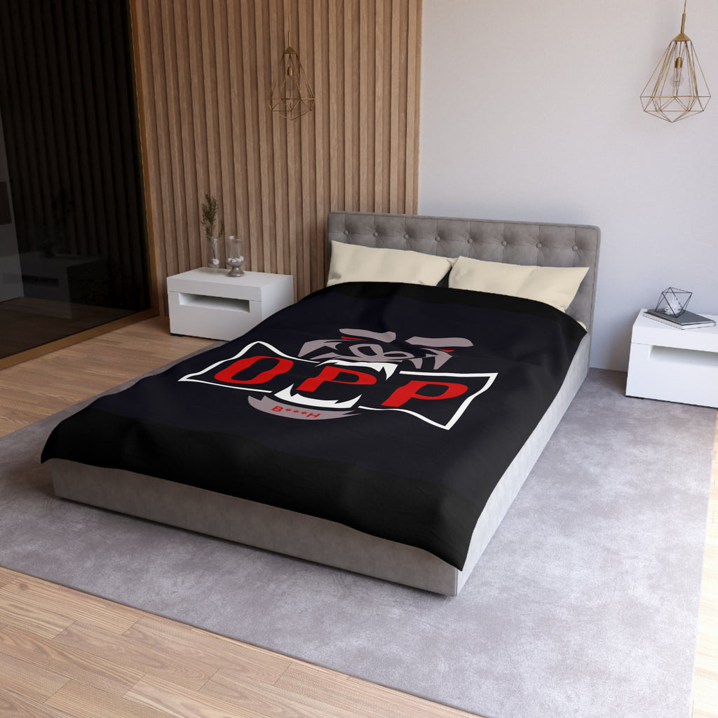 Gorilla OPP Microfiber Duvet Cover — Bold Red Logo Bedding