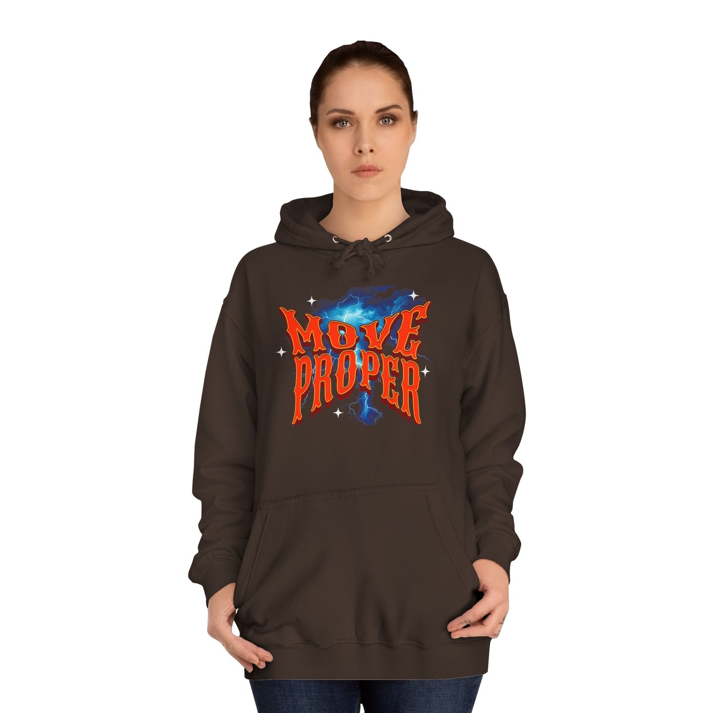 Unisex Hoodie - Move Proper Graphic, Trendy Casual Wear