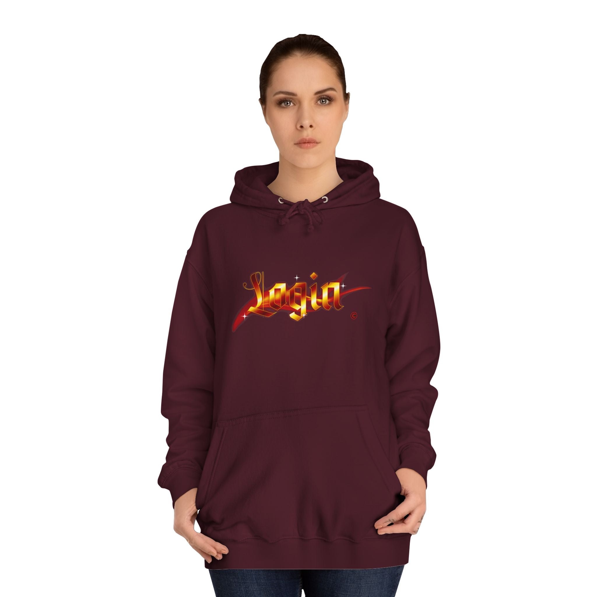Aesthetic 'Login' Unisex Hoodie, Cozy Trendy Wear, Gift for Any One, Warm Casual Style, Trendy Hoodie