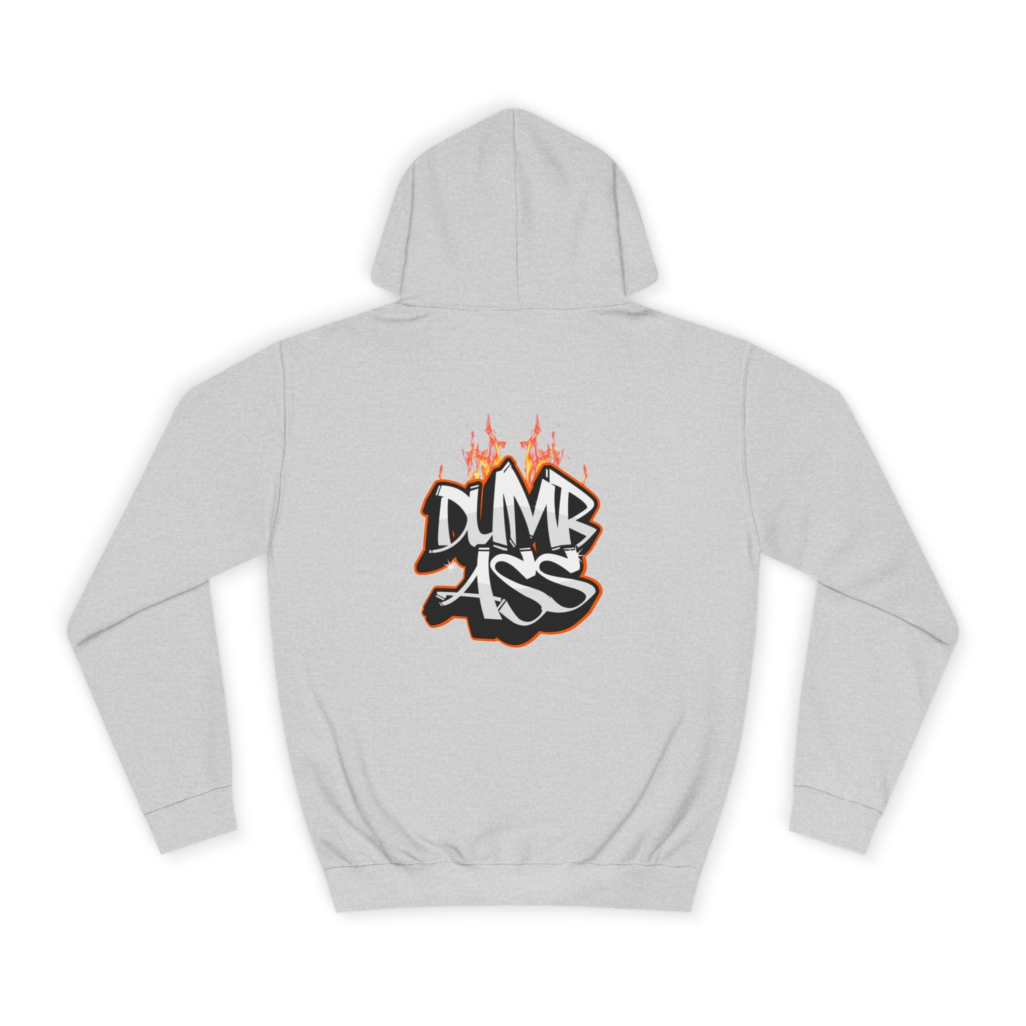 Dumb Ass Graffiti Hoodie – Bold Streetwear Pullover with Flame Lettering