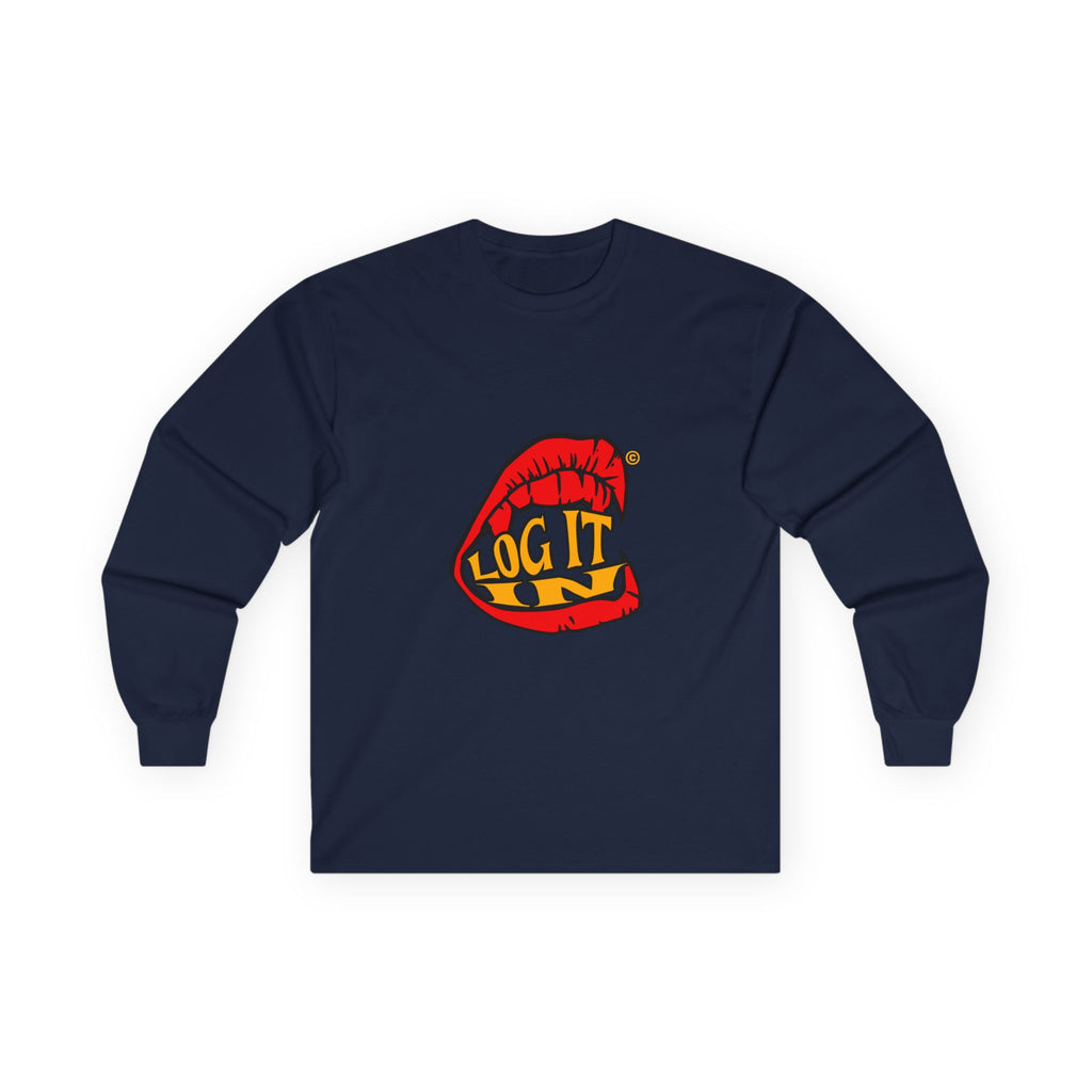 "Log It in" Graphic Long Sleeve Tee