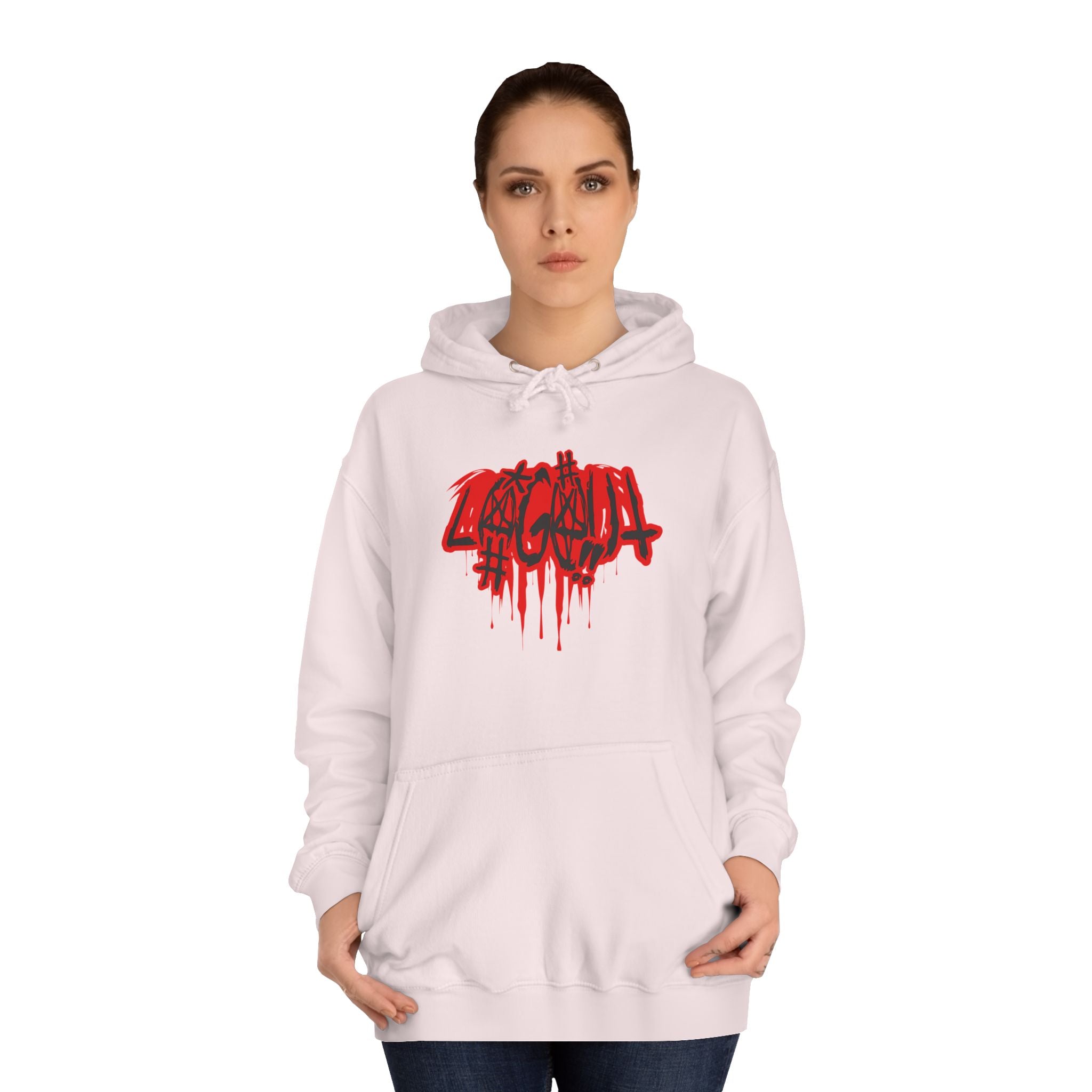 Bold Graffiti log out Hoodie, Unisex Streetwear, Comfortable Casual Wear,