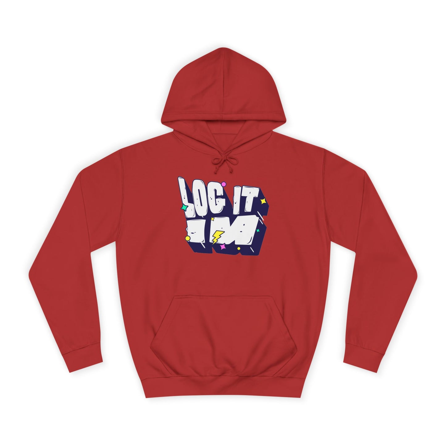 Vibrant Unisex LOG IT IN Hoodie, Trendy Streetwear, Apparel, Unique Gift, Casual Everyday Wear