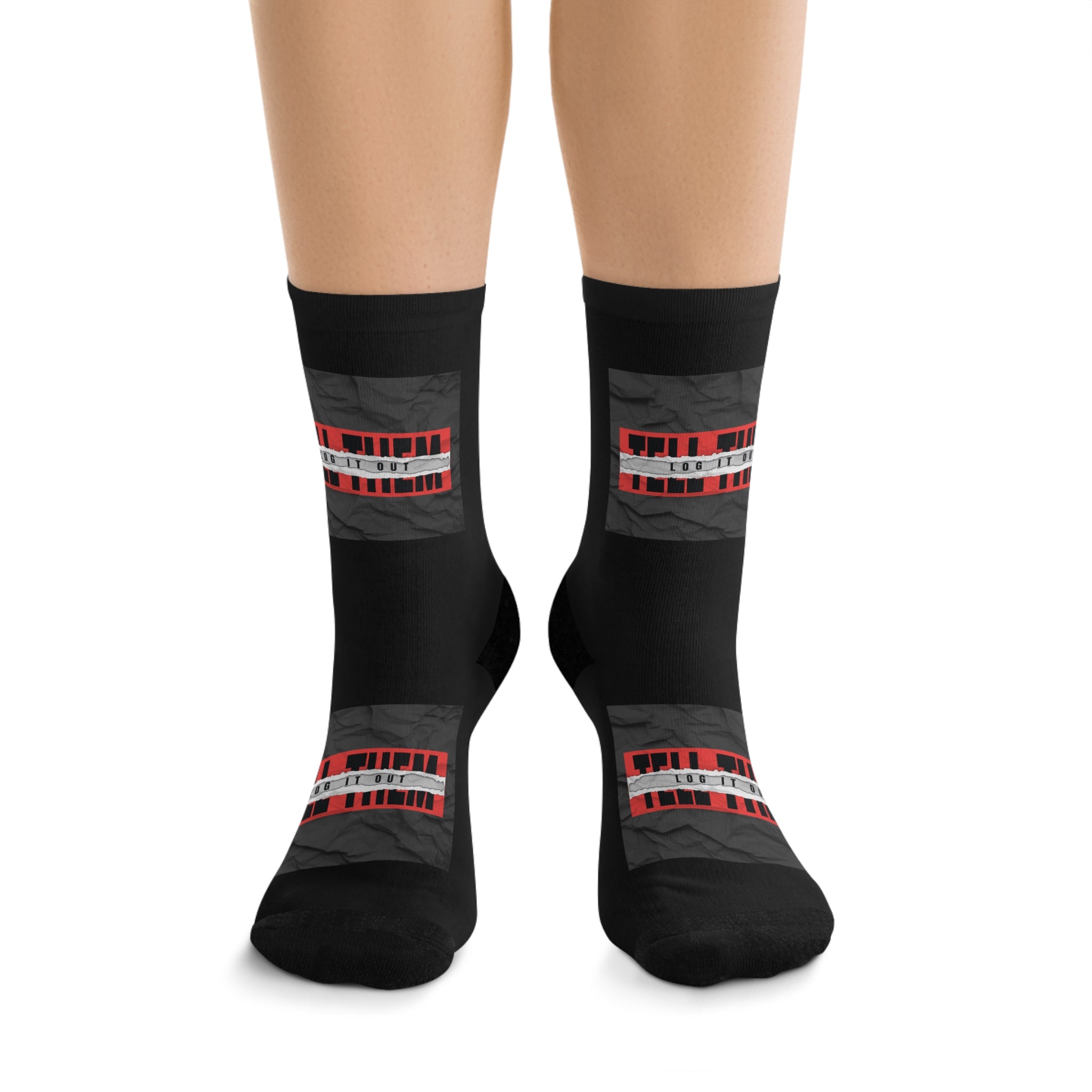 "LOG IT OUT" Poly Socks