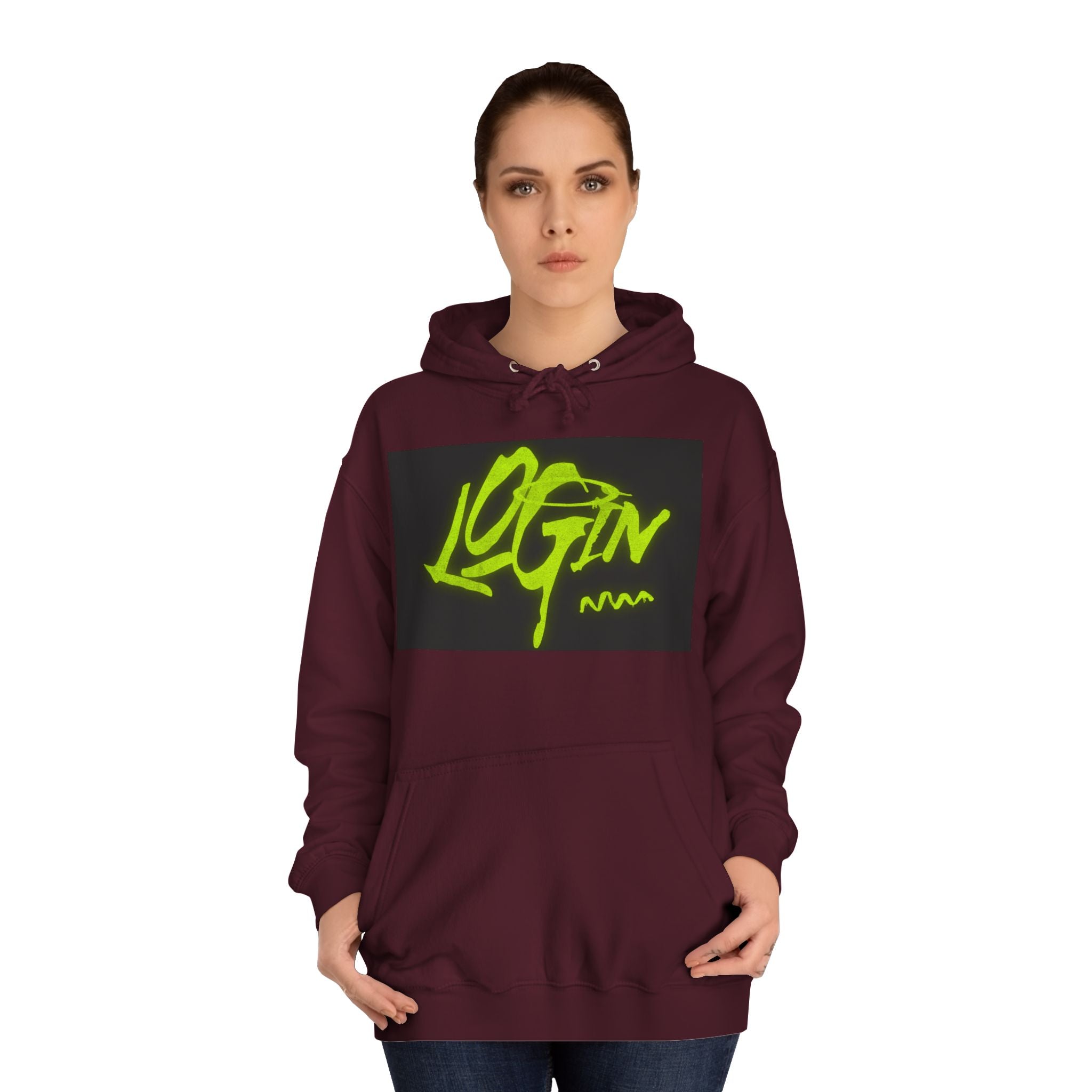 Trendy Unisex Hoodie - 'LOGIN' Graphic Design