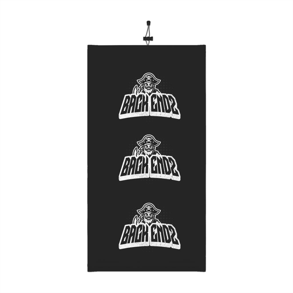 Back Endz Pirate Logo Winter Neck Gaiter — Black Drawstring Face Mask & Scarf