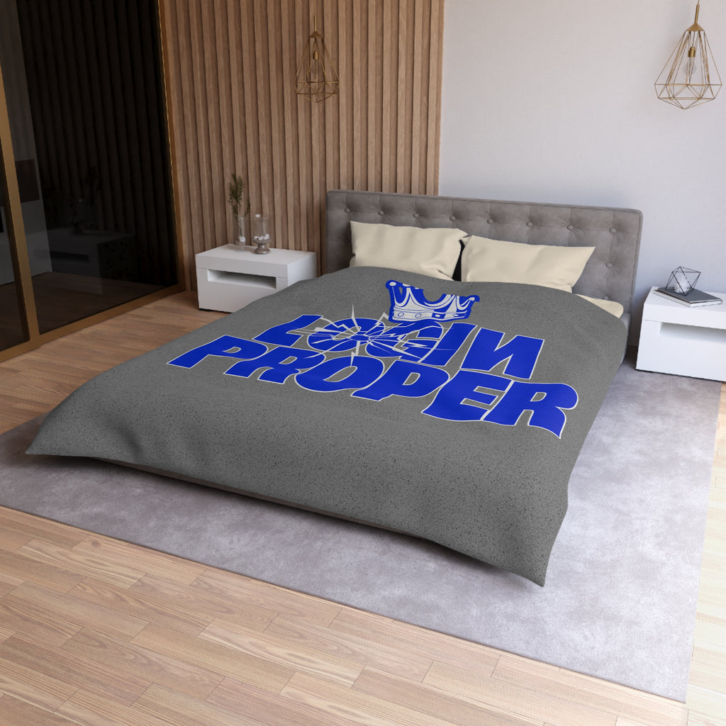 Login Proper Duvet Cover — Bold Royal Crown Graphic Bedding