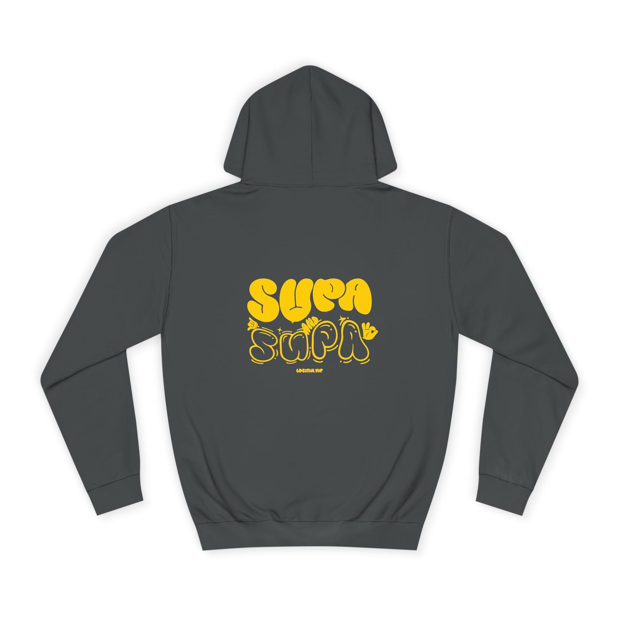 Cheerful Unisex Supa Supa Hoodie - Cozy Streetwear, Campus Style, Trendy Gift, Relaxed Fit, Perfect for Every day