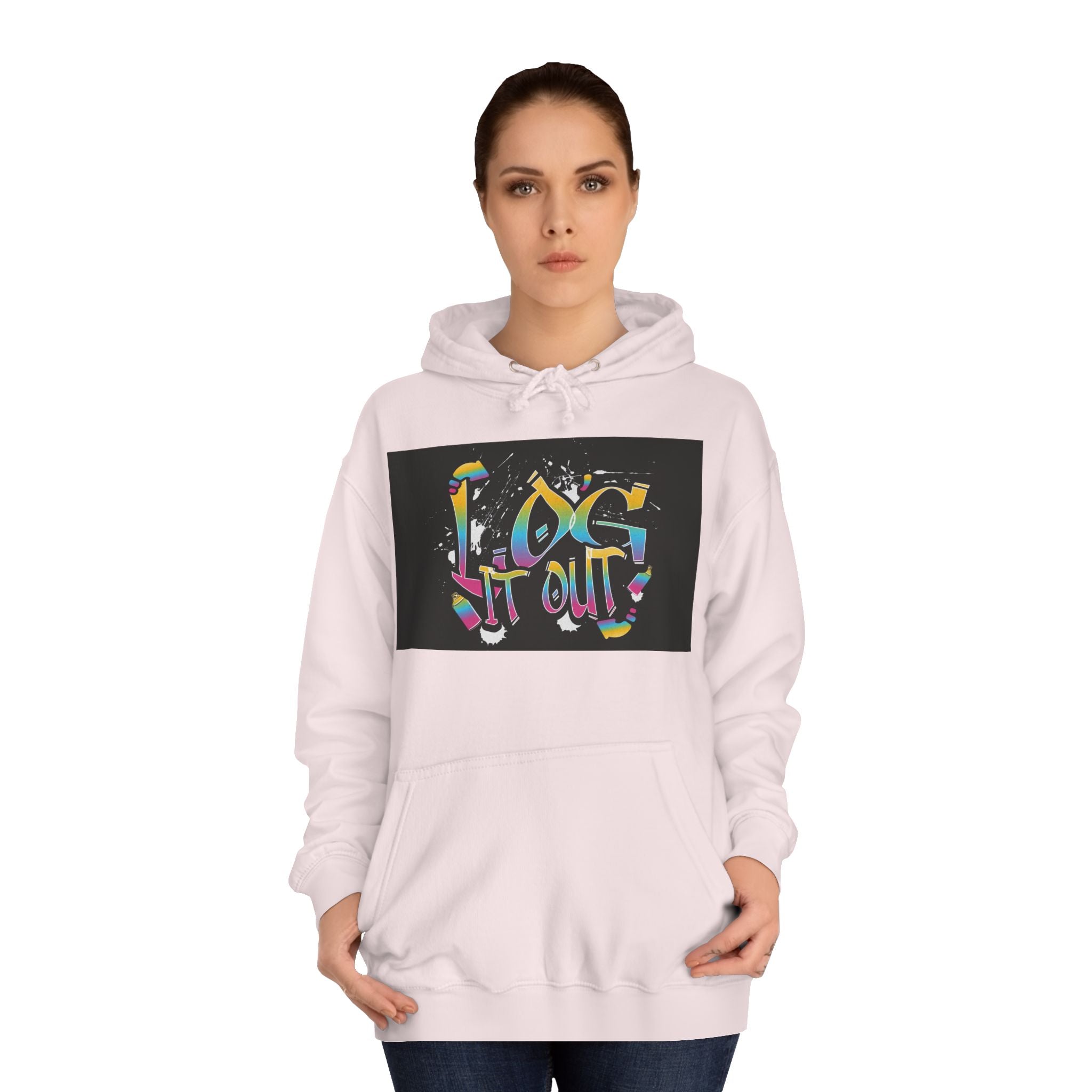 Colorful Unisex log it out Hoodie - Perfect for Students, Casual Wear, Gifts, Relaxed Style, trendy wear