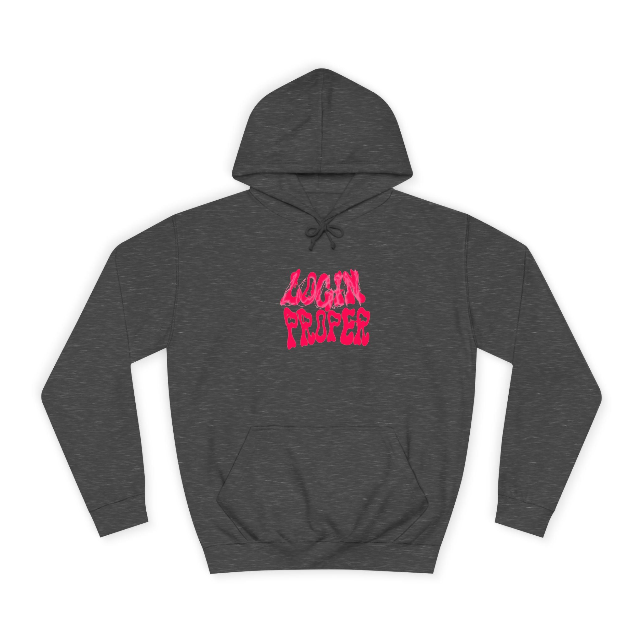 Trendy Unisex Hoodie - 'LOGIN PROPER' Graphic Sweatshirt for, Casual Wear, Gifts' Events, Street Style