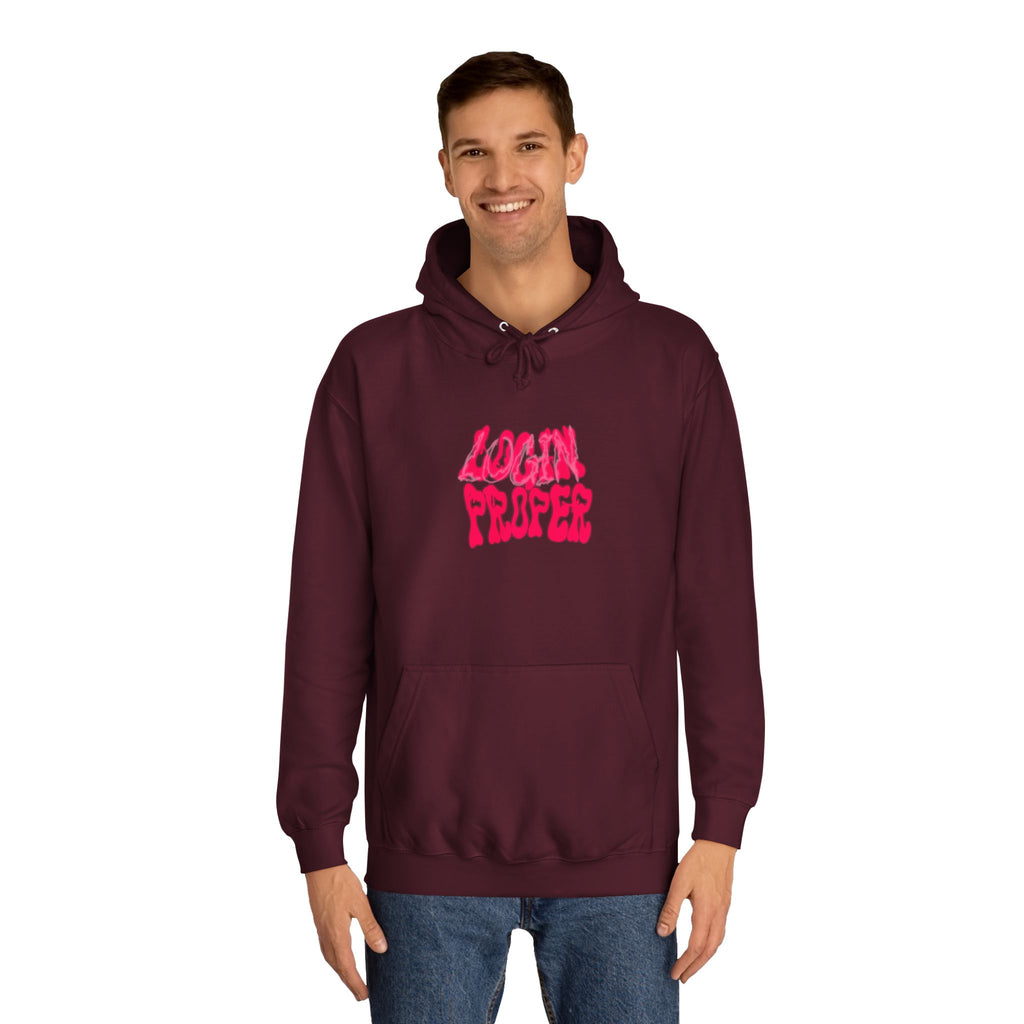 Trendy Unisex Hoodie - 'LOGIN PROPER' Graphic Sweatshirt for, Casual Wear, Gifts' Events, Street Style