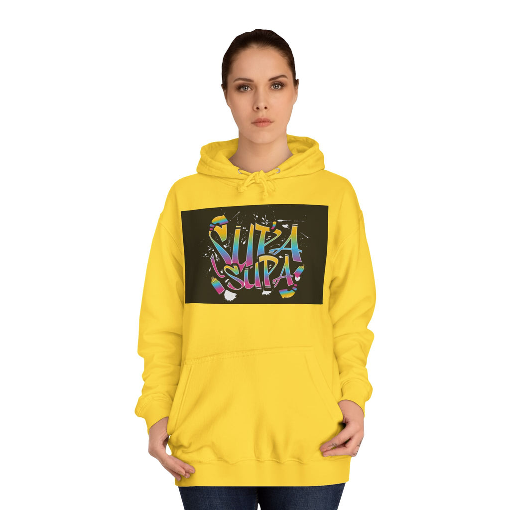 Colorful Unisex Supa Supa Hoodie, Casual Sweatshirt, Vibrant Apparel, Streetwear Hoodie