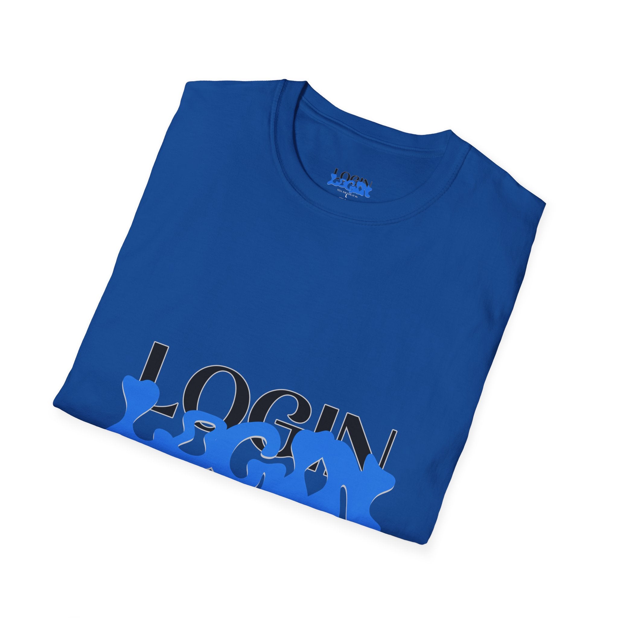 Login Graphic T-Shirt — Blue Drip Logo Tee
