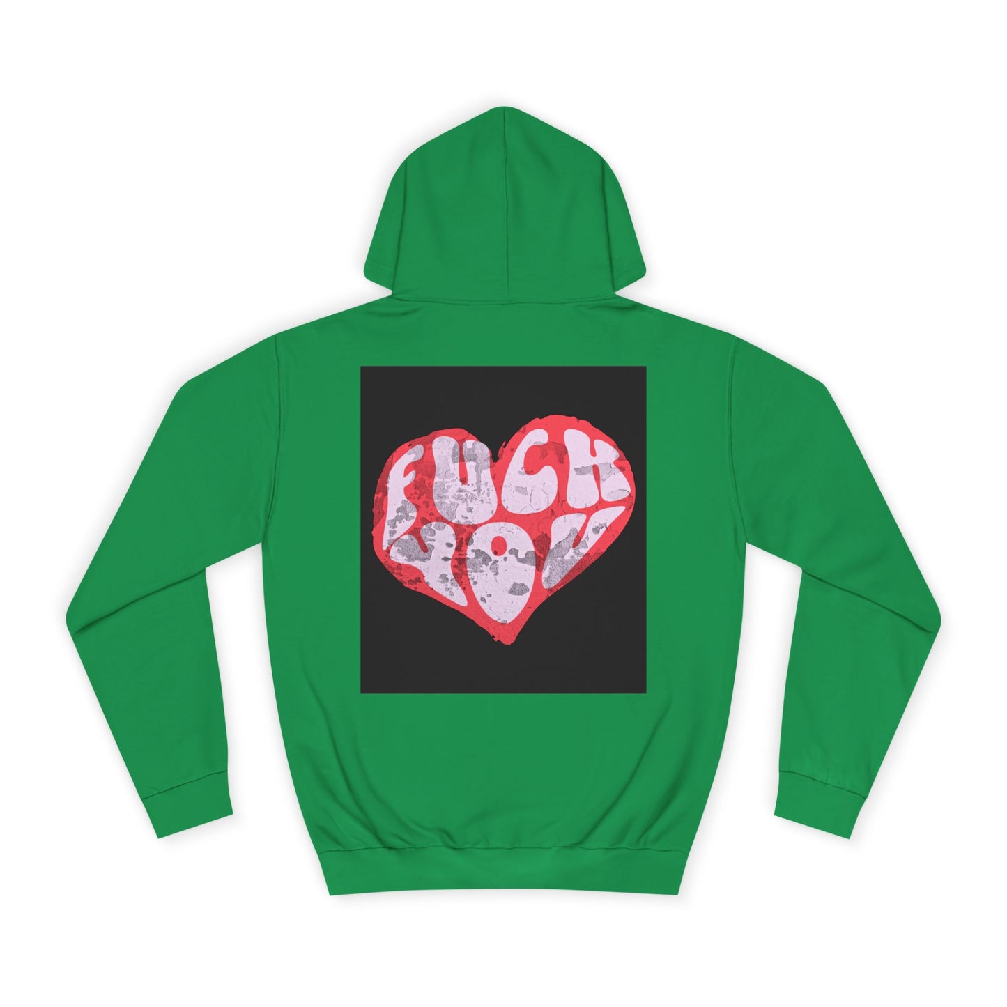 Unisex Hoodie with Bold 'F*** You' Heart Design | Trendy Casual Wear, Gift, Streetwear, Unique Hoodie, Everyday Comfort