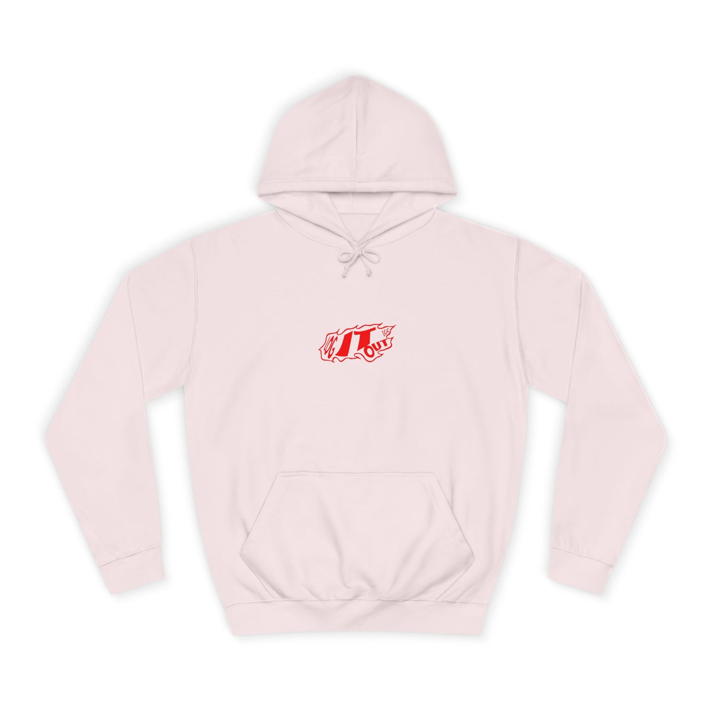 Unisex Log it out Hoodie with Bold Red Design, Cozy Oversized Sweatshirt, Ideal for Every day, Casual Wears, Events, Gifts