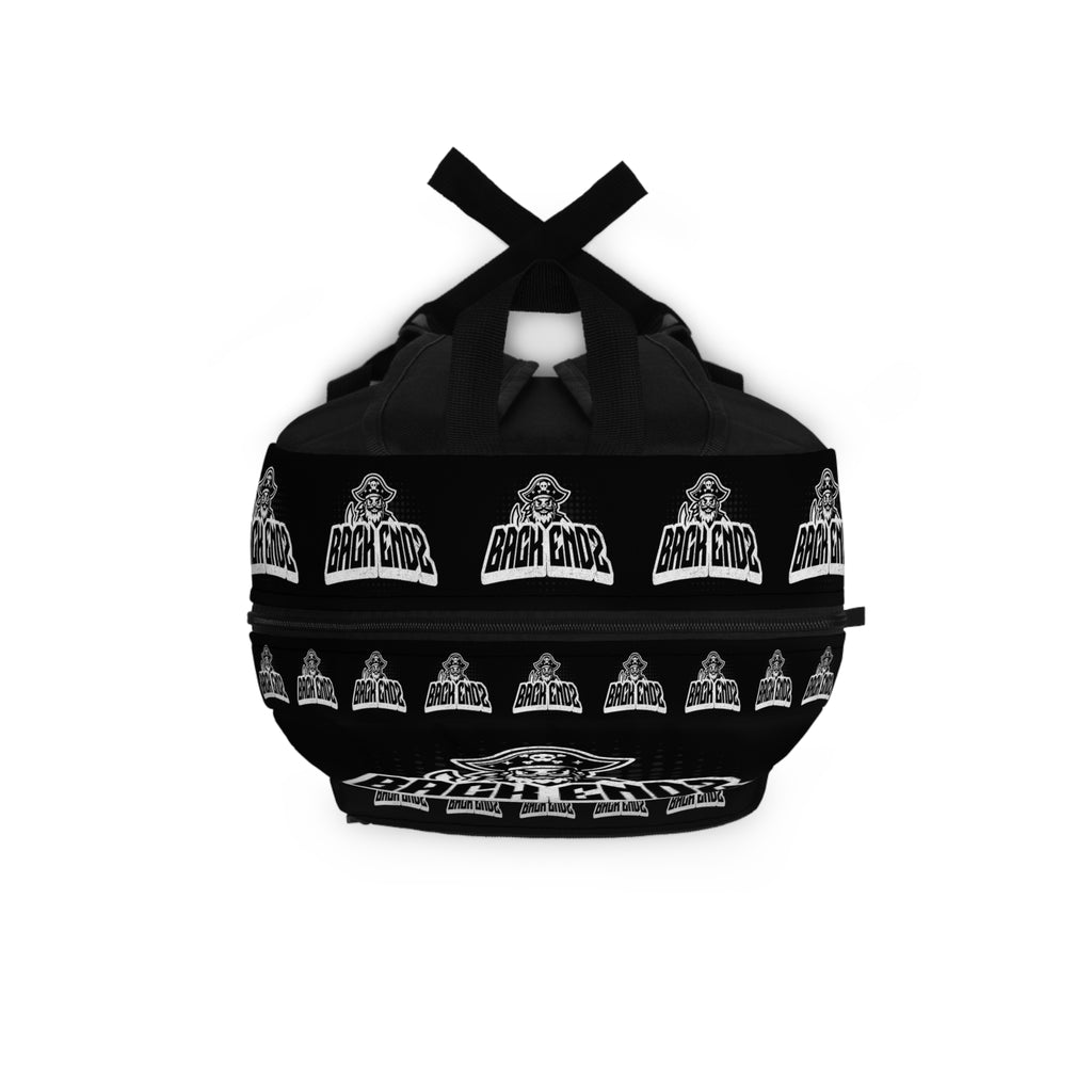 Back Endz Pirate Logo Backpack — Black Graphic School & Travel Bag