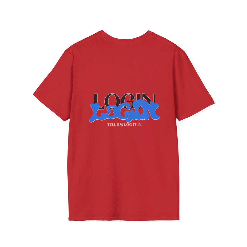 Login Graphic T-Shirt — Blue Drip Logo Tee