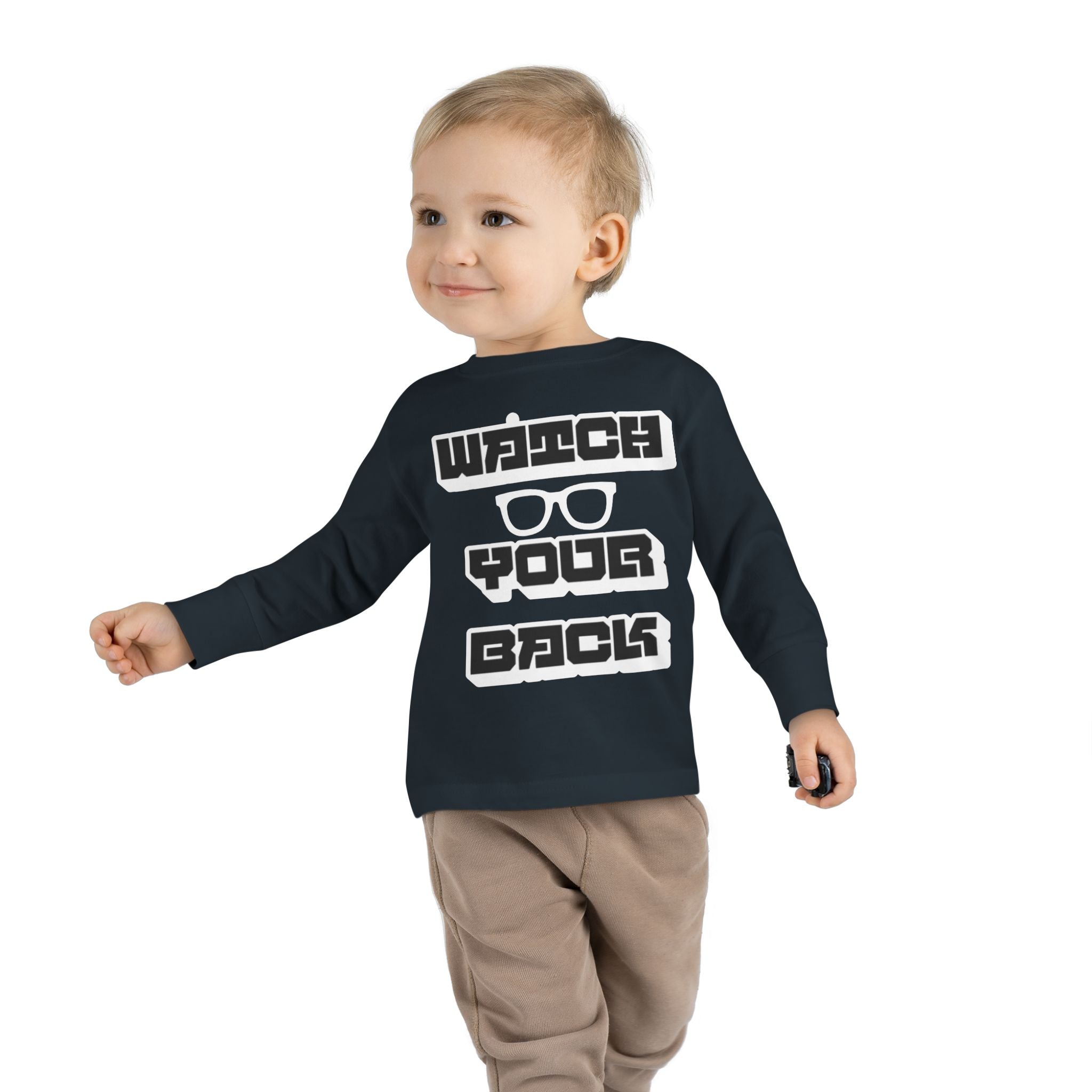 Toddler Long Sleeve Tee — "Watch Your Back" Graphic