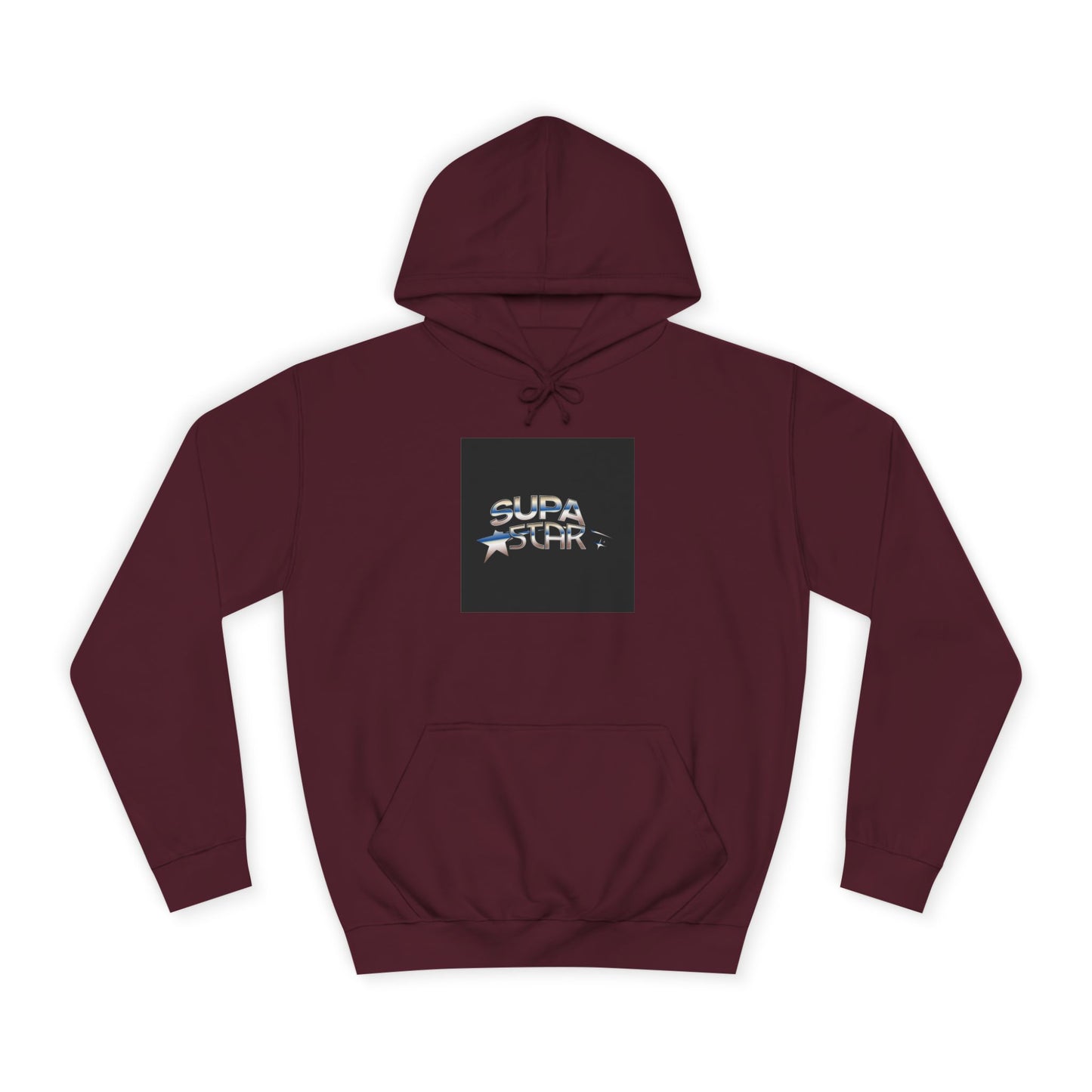 Supa Star Unisex Hoodie | Trendy Custom Apparel, Casual Wear, Star Graphic Hoodie, Adjustable Hooded Sweatshirt, Gift