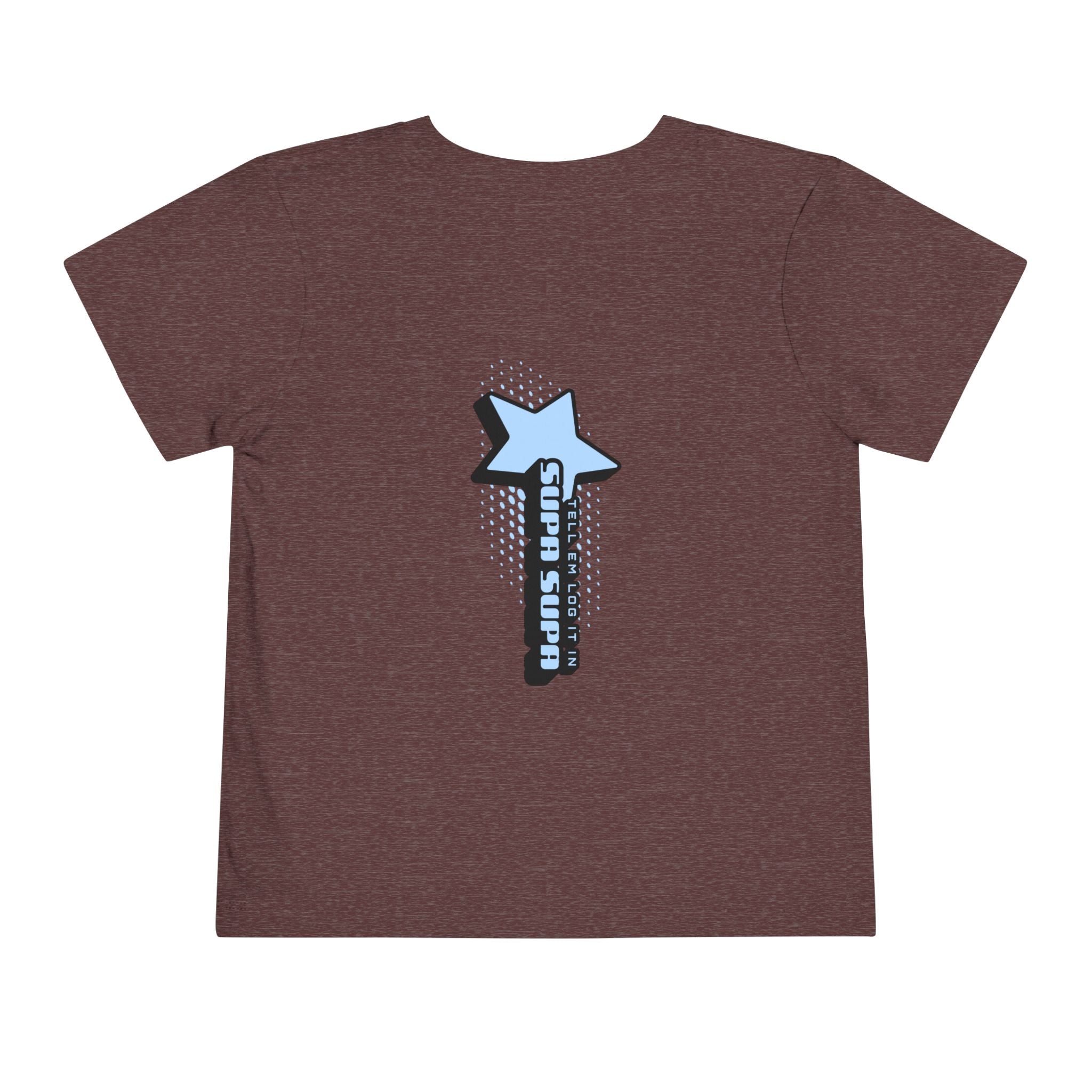 Toddler Tee — Blue Star "Tell em log it in" Graphic