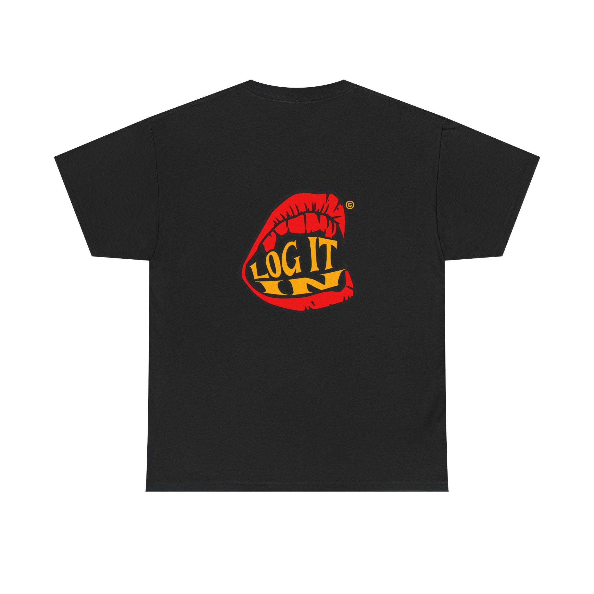 T-Shirt — Bold Logo "Log It in" Graphic Tee